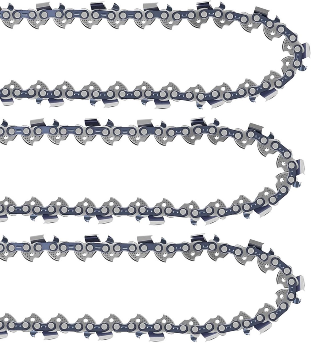 Set van 3 zaagkettingen 3/8 inch 1,3 mm 52TG 35 cm vervangingskettingen voor diverse kettingzagen, geschikt voor Stihl, Husqvarna en Makita