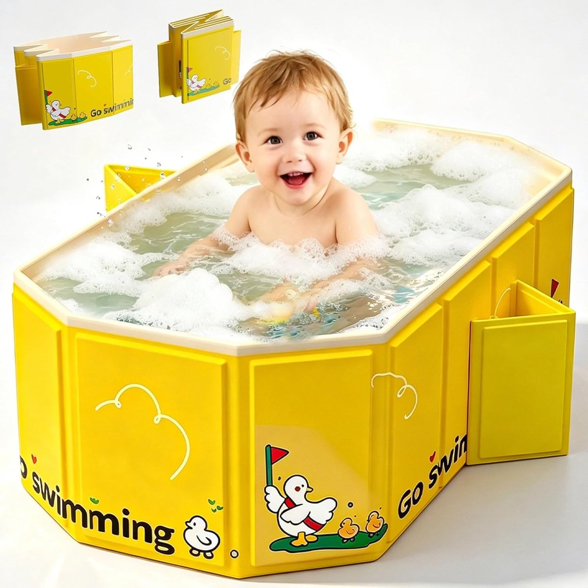 SnelShoppen - Opvouwbare Babybadkuip - Draagbaar Babybad voor Thuis en Op Reis - Flexibel, Lichtgewicht, Waterdicht, Geschikt voor Kinderen en Baby's