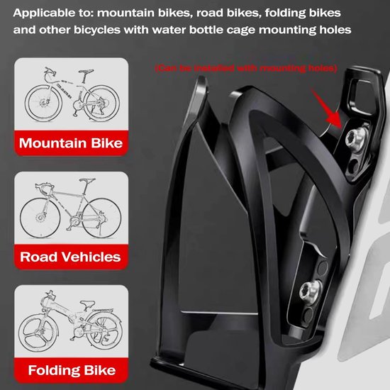 2x Lichtgewicht Flessenhouder Fiets - Sterke Bidonhouder voor Wielrennen en Mountainbike — afbeelding 3