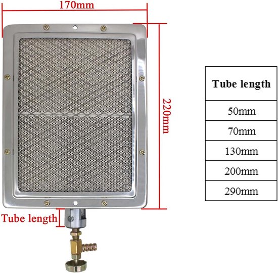 SnelShoppen - Infrared Burner BBQ Camping Gas Burner 3.5kW - Keramische Grill Kachel voor Buiten, Tuin, Feest, Keuken — afbeelding 4