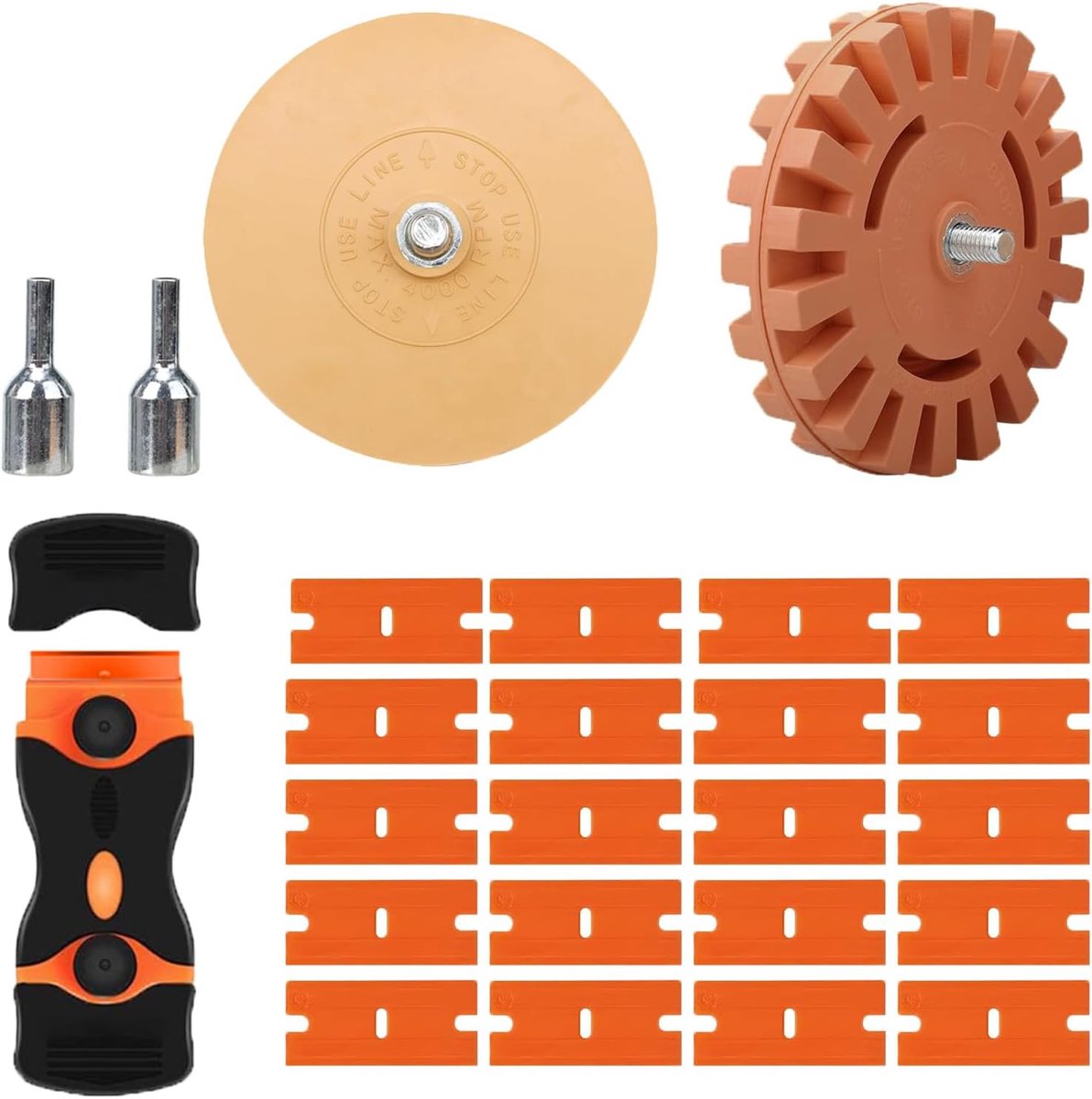 SnelShoppen - Folieradergum, Sticker Gum, Professionele Folie Verwijderaar met Adapter, Rubber en Kunststof, Ideaal voor Thuis en Kantoor, Verwijder K
