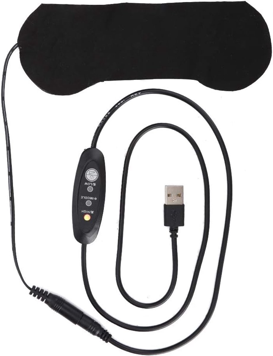 SnelShoppen - USB Verwarmend Oogmasker - Draagbare Elektrische Warmte Compress Pad voor Pijnverlichting en Bloedcirculatie - Zacht en Duurzaam Materia