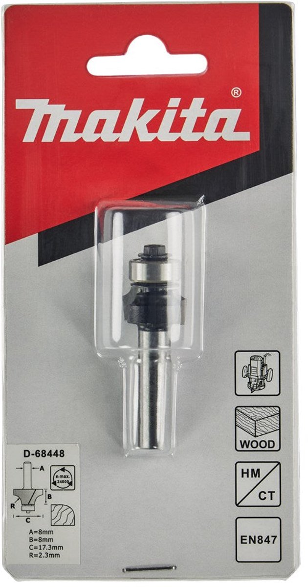 Makita D-68448 Afrondfrees r=2,38 17,3x8mm S8