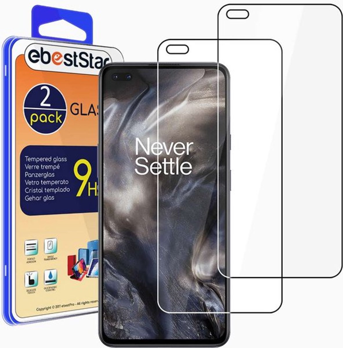 ebestStar - {2 Stuks} Gehard glas geschikt voor OnePlus Nord, Screen Protector Cover, Schermbeschermer Tempered Glass