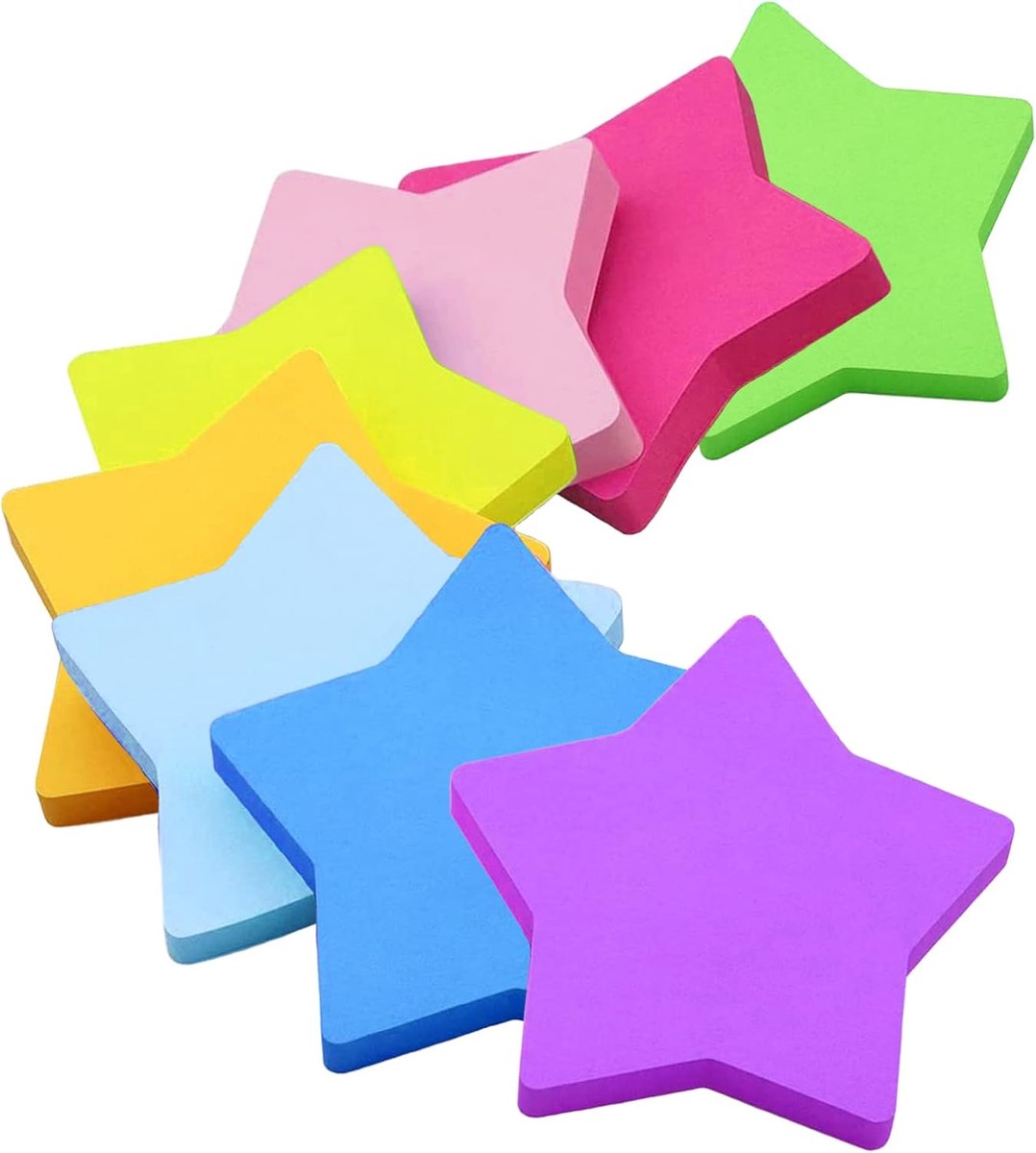 SnelShoppen - Coloured Self-Adhesive Notebooks 560 Sheets - Super Sticky Notes 76x76mm - 8 Kleuren voor Kantoor, School en Thuis - Hoogwaardige Zelfkl