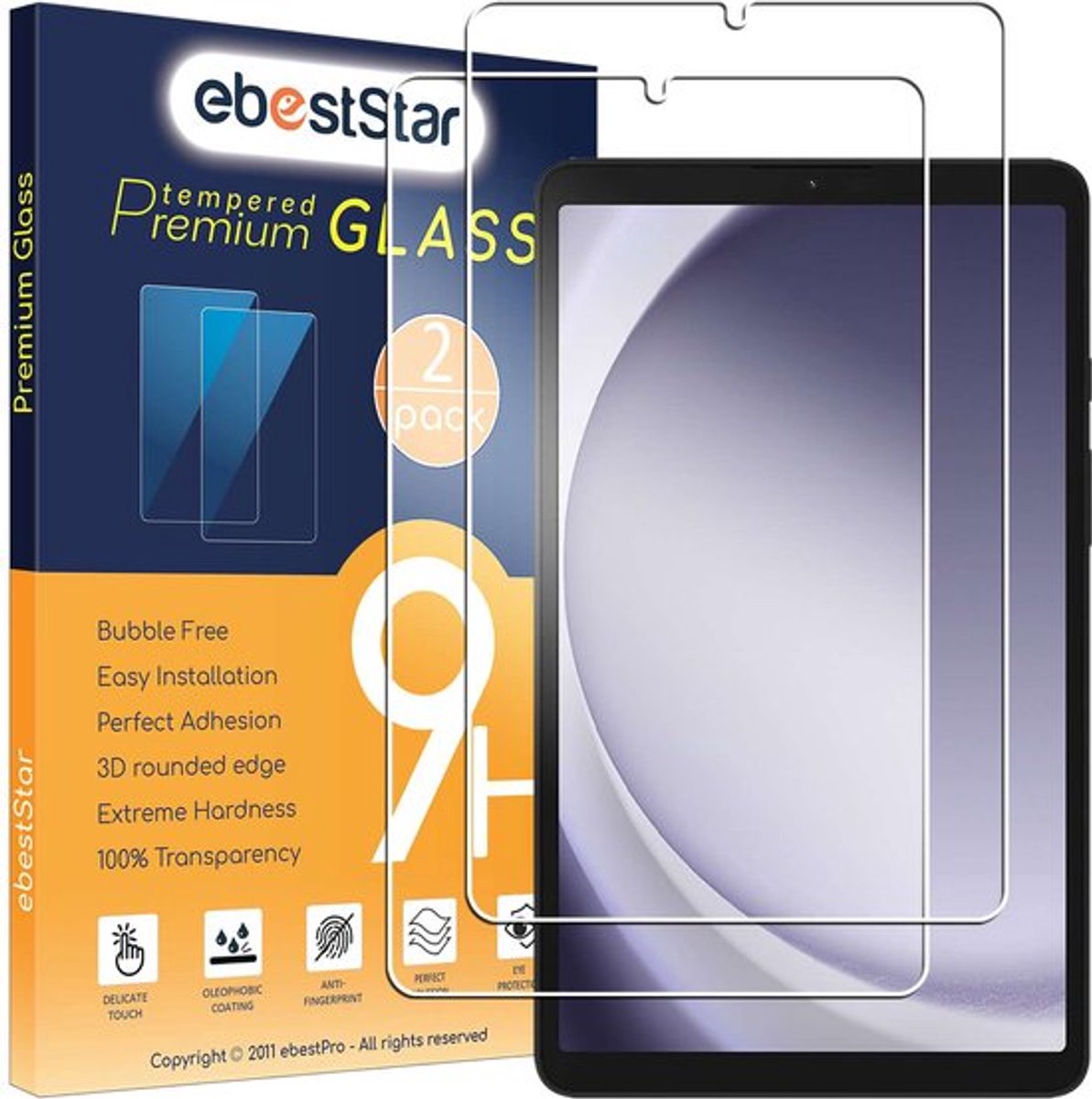 ebestStar - {2 Stuks} Gehard glas geschikt voor Samsung Galaxy Tab A9 8.7 (2023) SM-X110, Screen Protector Cover, Schermbeschermer Tempered Glass