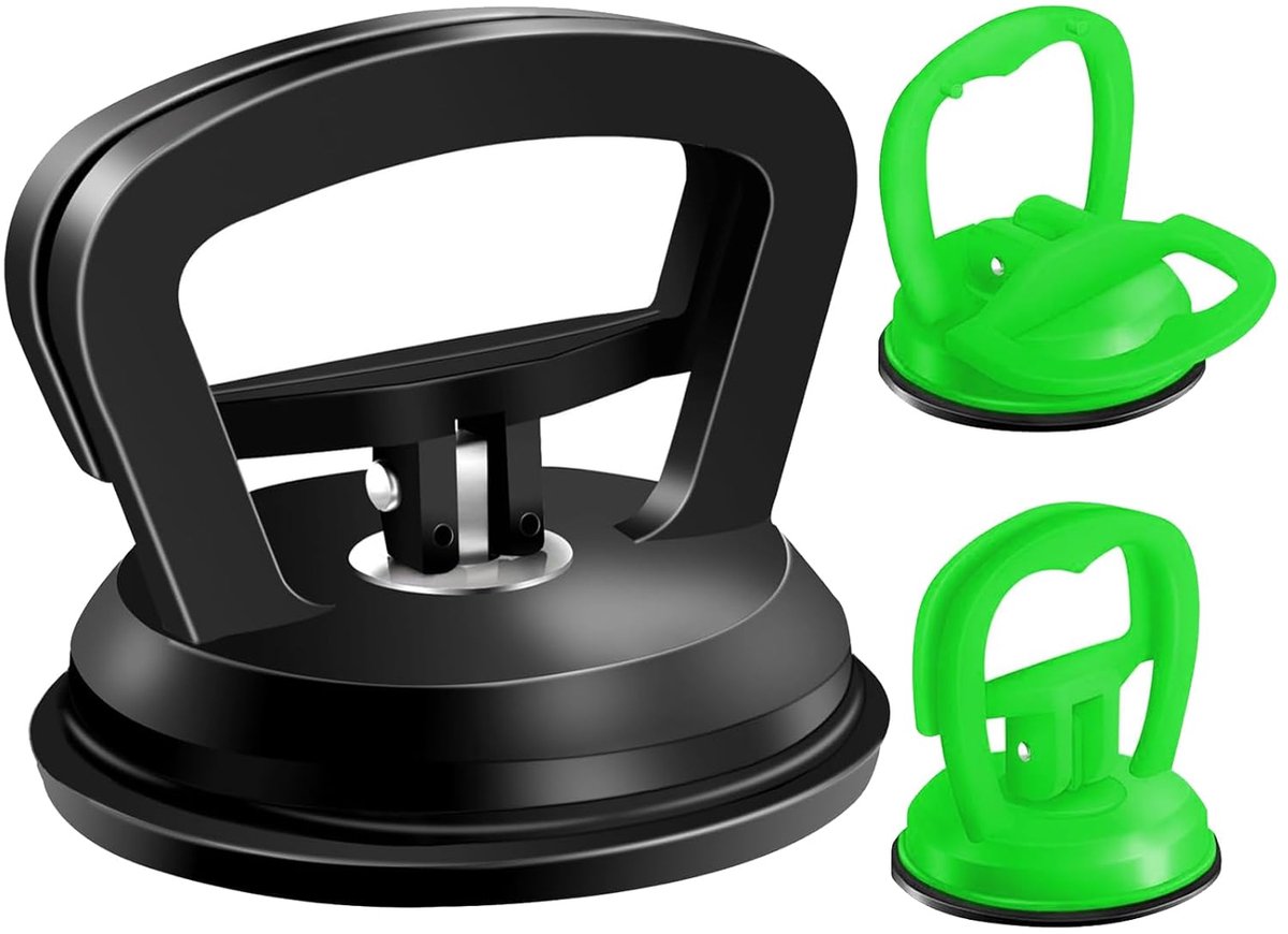 SnelShoppen - 3 Pcs Auto Deuk Zuignap Reparatie Kit - Heavy Duty Suction Cups voor Dents, Glazen Ruiten, Mobiele Telefoons, Krasverwijderaar, Eenvoudi