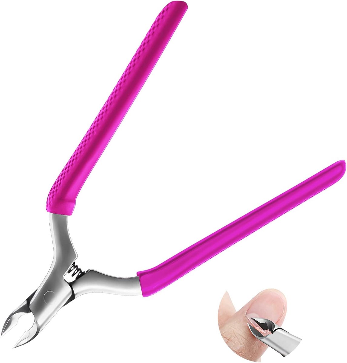 SnelShoppen - Professionele Cuticle Pliers, Rvs Cuticle Cutter met Niet-Slip Handvat, Voor Nauwkeurige Verwijdering van Overtollige Cuticles en Dode H