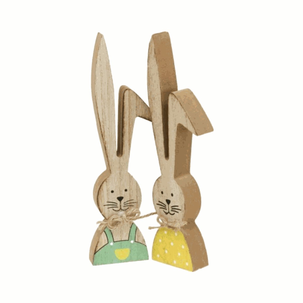 Houten Paashazen 19 cm - Decoratief Beeld of Figuur