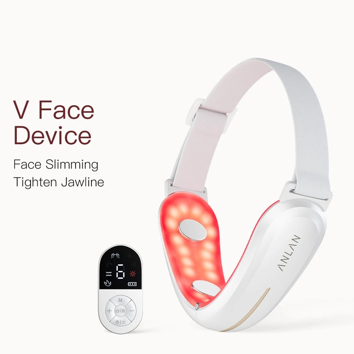 Golaro Gezicht lift Apparaat - Face Lifting Device - Elektrische Gezichtsmassage - 6 Standen - Toning - Antioxidant - Huidherstel