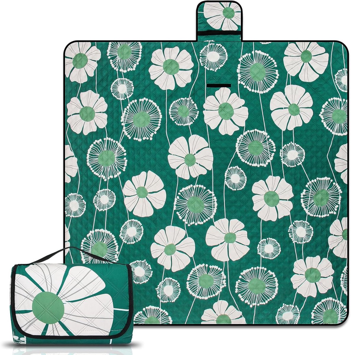 SnelShoppen - Picknickdecke Wasserdicht 200 x 200 cm Grote Picknickmatte, Maschinenwaschbar, Samenklapbaar en Tragbaar voor Strand, Park, Camping, Out