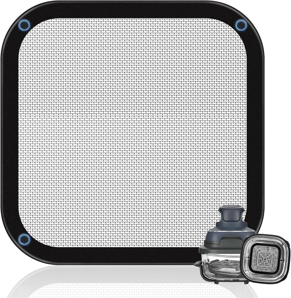 SnelShoppen - RVS Spatbescherming voor Airfryer, Herbruikbaar Fijnmazig Vet Spatdeksel, Compatibel met FN101 Series, Keuken Accessoire, 3.8L/1.4L