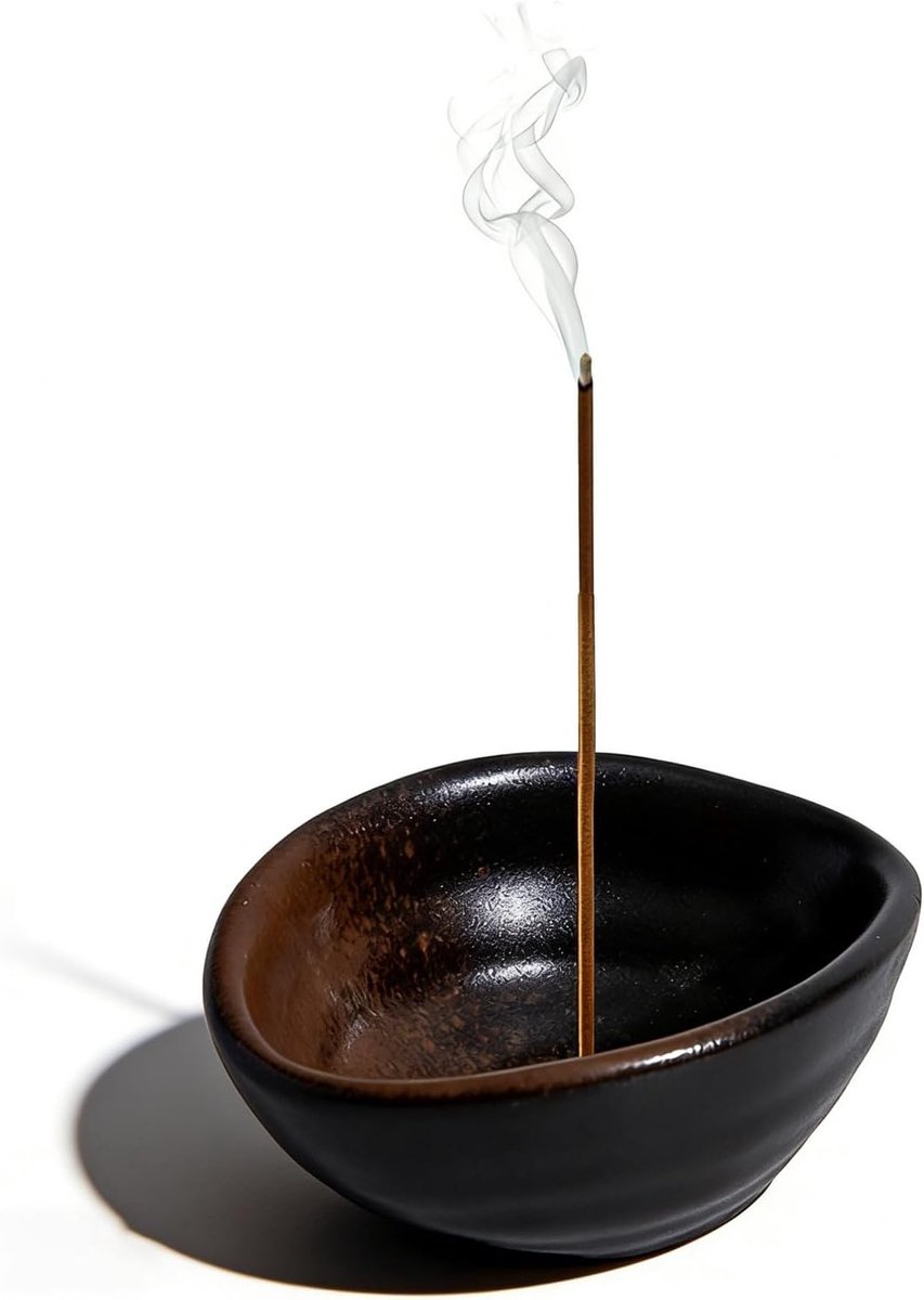 Handgemaakte keramische wierookstokjeshouder en brander - Aromatische kaarshouder en schaal voor ontspanning en meditatie