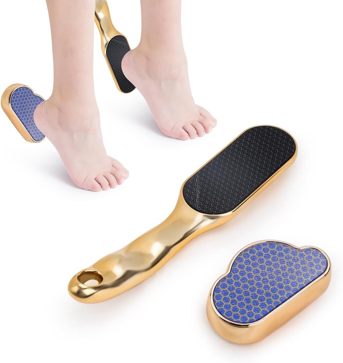 Nano glazen voetvijl eeltverwijderaar voor dode huid, gebarsten hielen en harde huid, professioneel pedicuregereedschap, 2 stuks, ideaal voor thuisgebruik