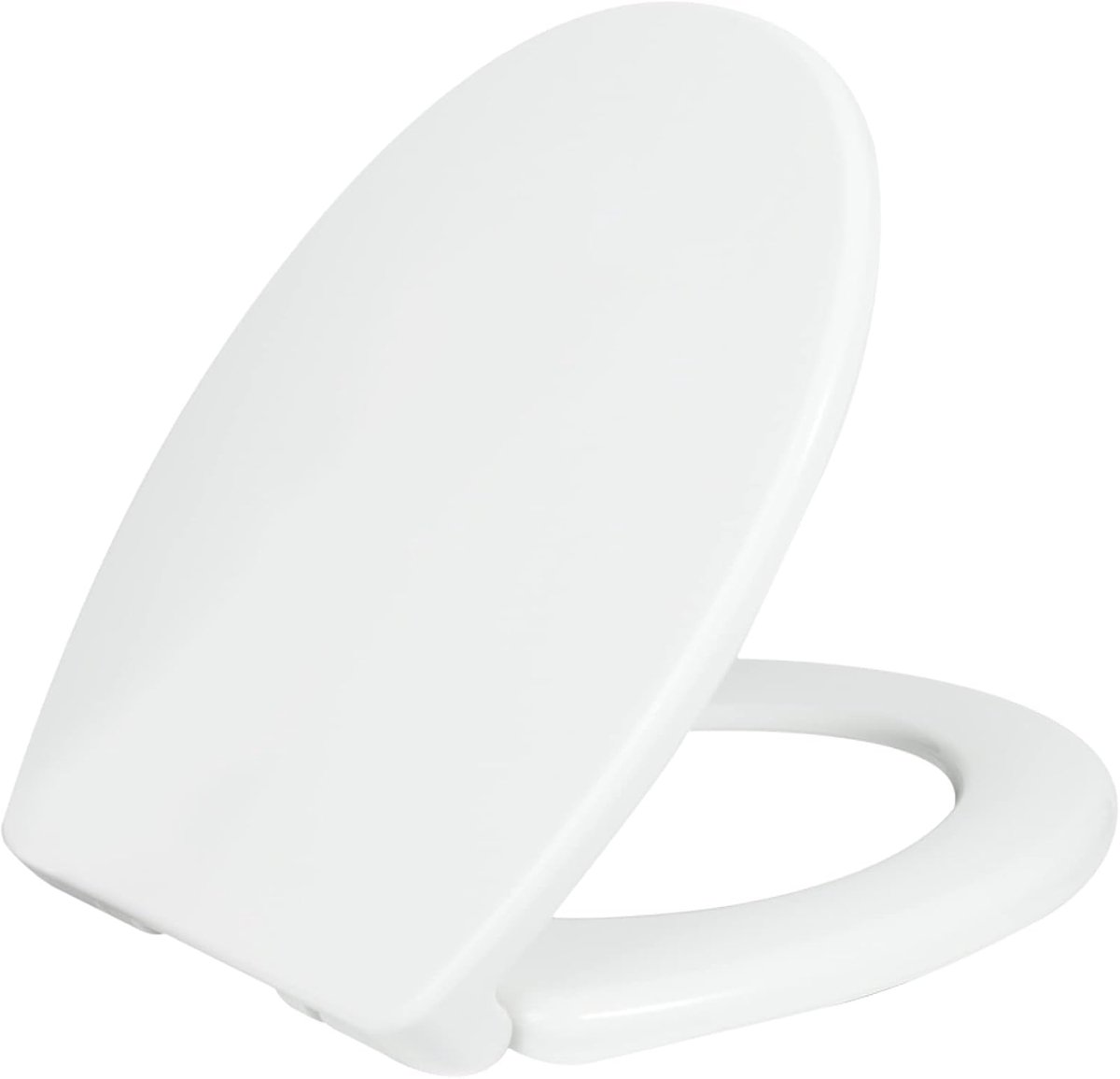 SnelShoppen - Luxe Bidet Toiletbril TS1008R Wit Rond - Makkelijk te Installeren, Hoogwaardige Kunststof, Snelle Ontgrendeling - Perfect voor Badkamer