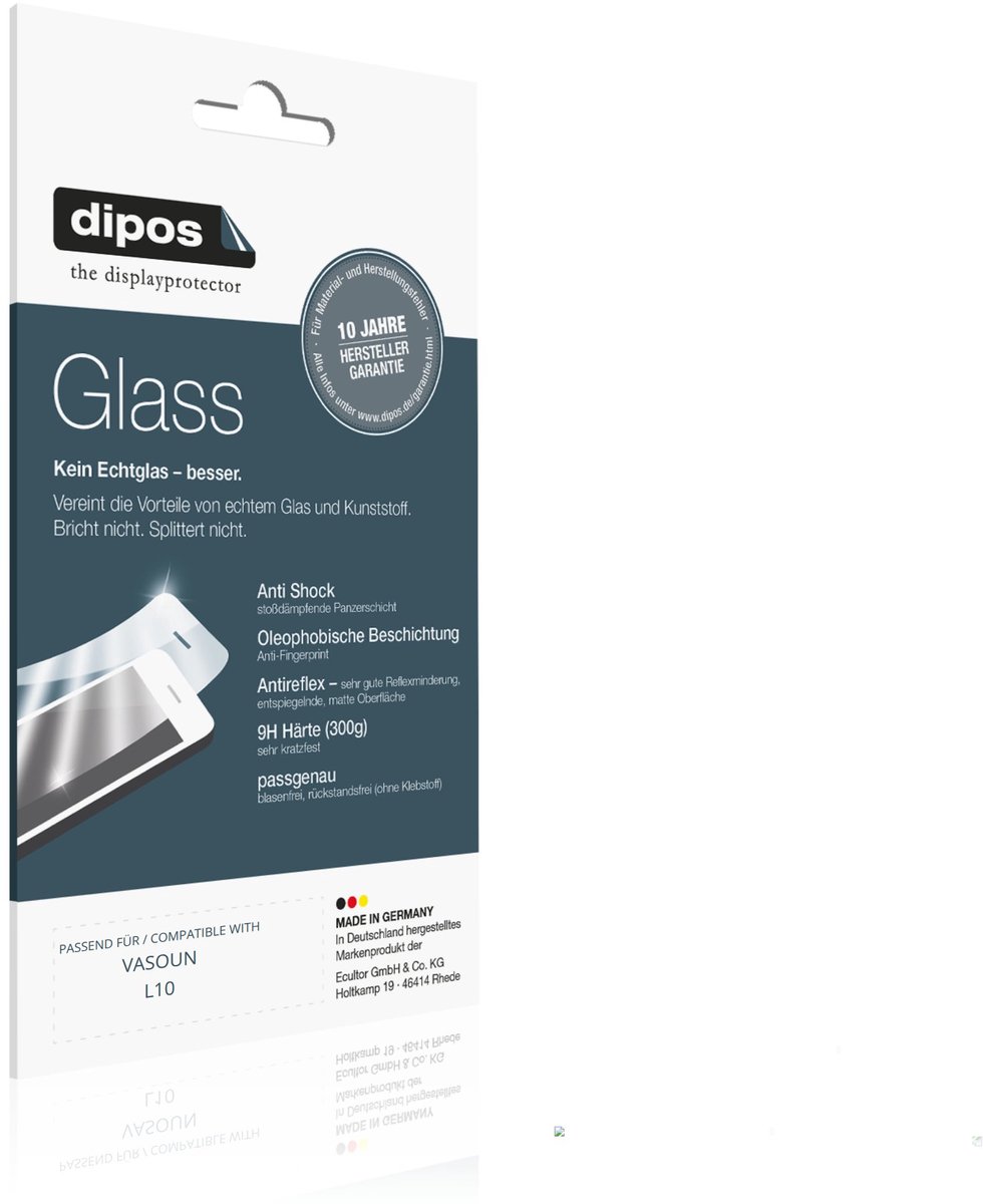 dipos – 2x Matte Pantserfolie geschikt voor VASOUN L10 | 9H Screenprotector