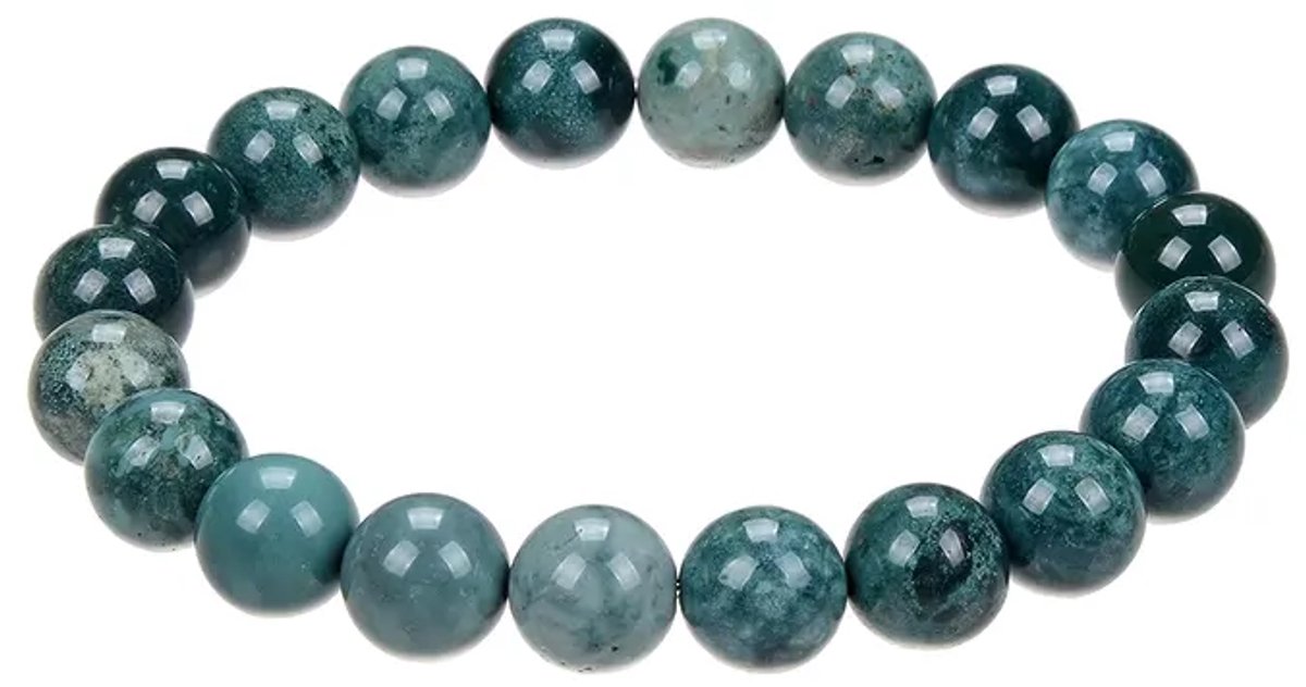 Armband Ocelot Jaspis (groen) 10 mm