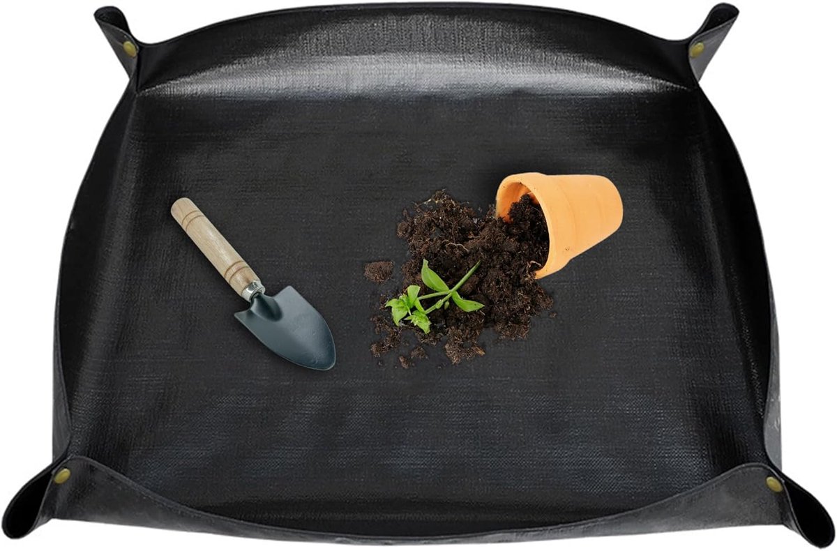 SnelShoppen - Pack van 100 plant fleece, zwart, 100 x 100 cm, PE materiaal met koperen haken, ideaal voor orchidee grond, potgrond en kamerplanten