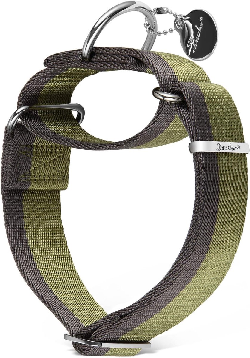 SnelShoppen - Martingale Hondenhalsband 3.8 cm Breed, Extra Sterk, Antitrek, Heavy Duty, 1200D Nylon, Geschikt voor Middelgrote tot Zeer Grote Honden,