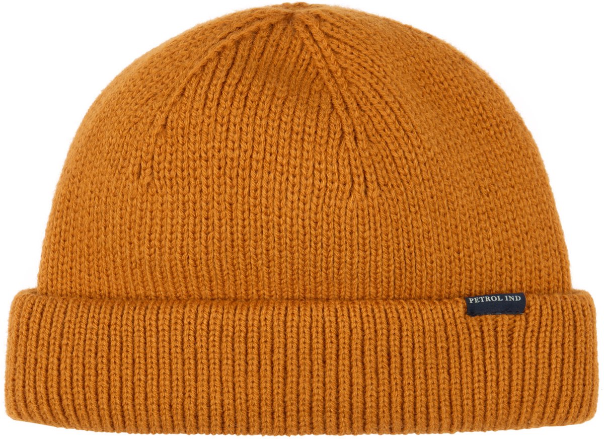 Petrol Industries - Heren Grofgebreide beanie milltrail - Oranje - Maat OS