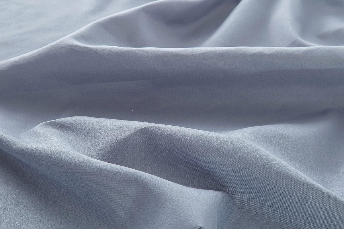 SnelShoppen - Microfibre Duvet Cover Blauw Grijs, Extra Zacht, 80/90-150 x 220 cm, Premium Kwaliteit, Ideaal voor Winter, Slapen, Comfortabel en Warm