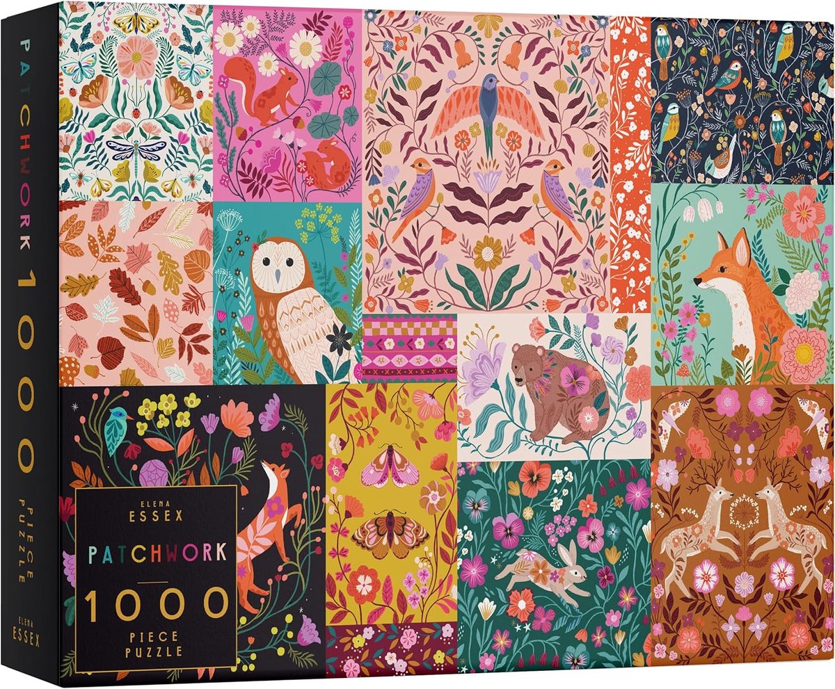 Thijox - Klassieke Puzzel 1000 Stukjes Patchwork voor Volwassenen - Kleurrijk Beeld van Honden en Dieren - Hoogwaardig en Milieuvriendelijk Puzzelbord