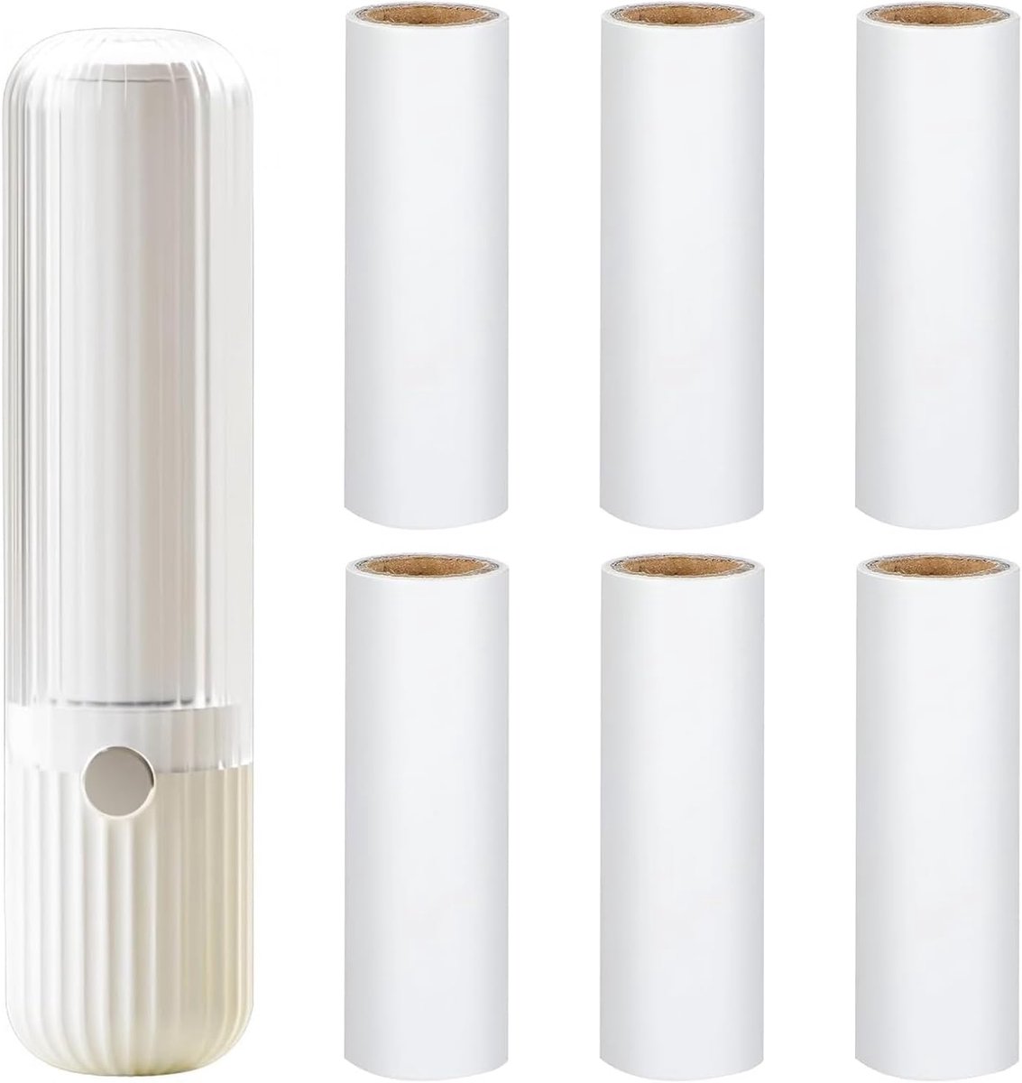 SnelShoppen - Lint Roller Reusable - Mini Refill Pakketten - 6 Stuks - Inclusief Dispenser - Pet Haar Verwijderaar voor Kleding, Sofa en Reizen - Pare