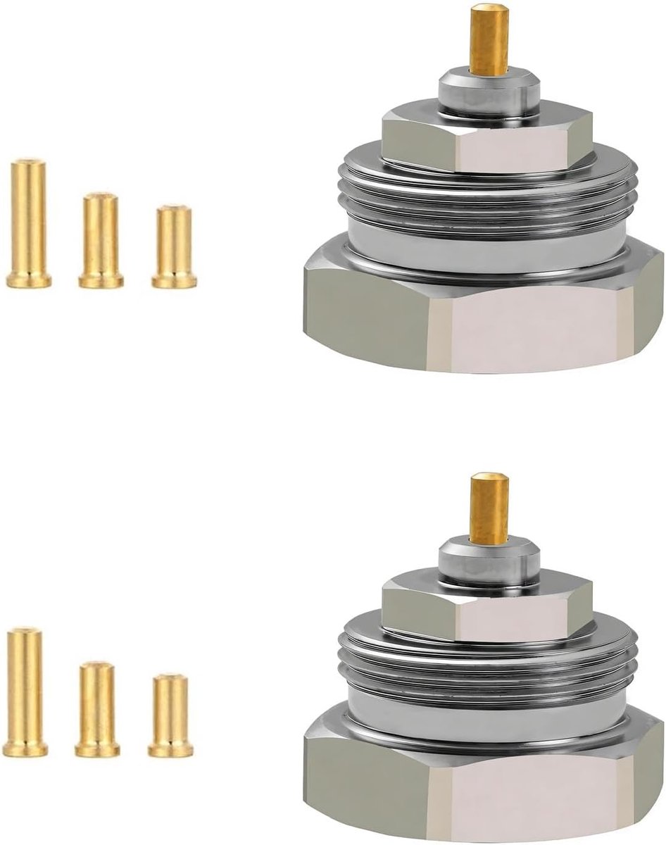 SnelShoppen - Radiatoradapter Set van 2 voor Thermostaatventielen M30 x 1,0 naar M30 x 1,5 - Geschikt voor Oventrop Ventielen - Premium Kwaliteit Meta