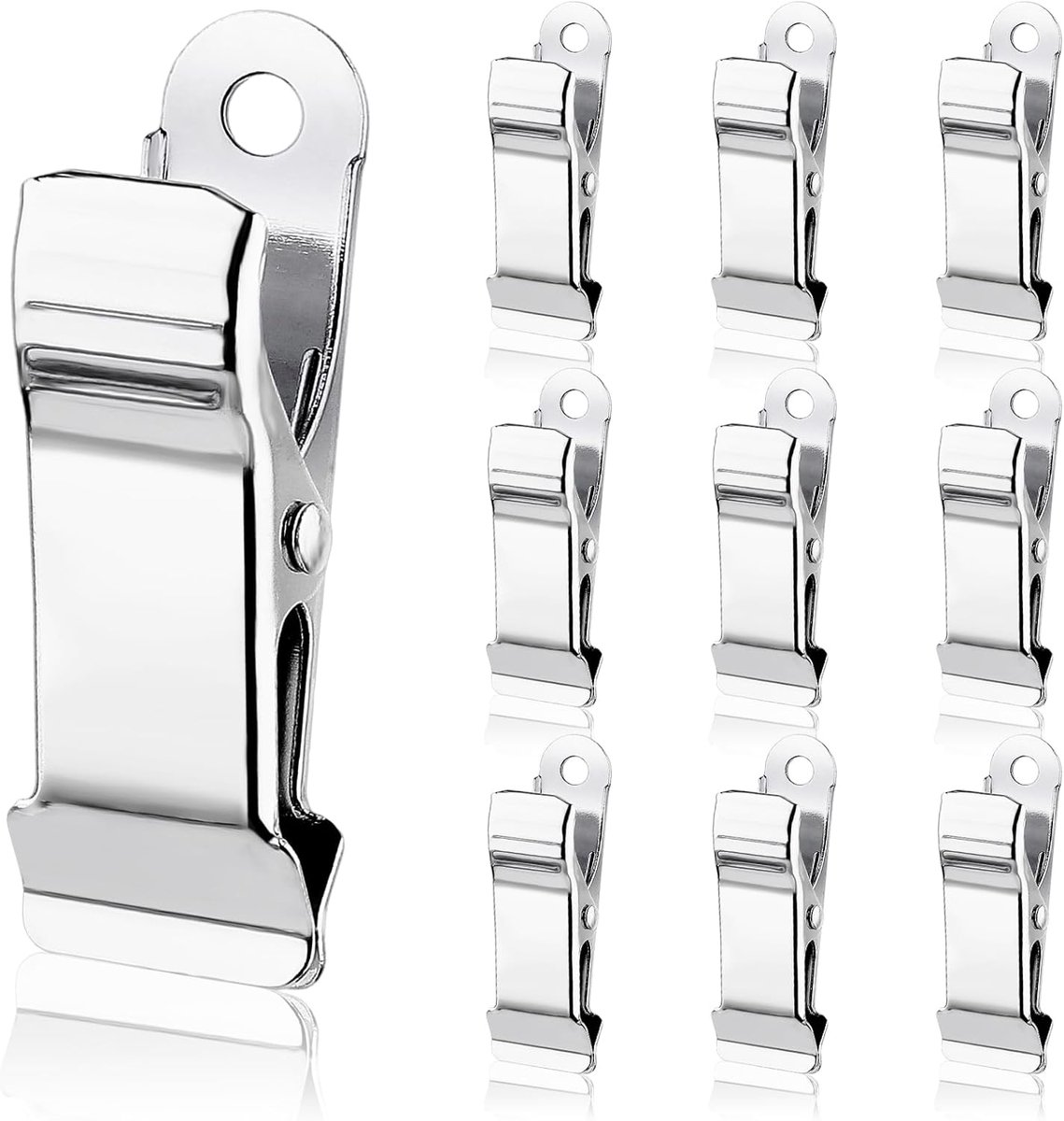 SnelShoppen - Pack van 10 Metaalclips 1.2 cm Brede Krokodillenclips in Zilver - Niet-Slip Mini Kledingknijpers voor Creatief Gebruik, Kantoor, Foto's,