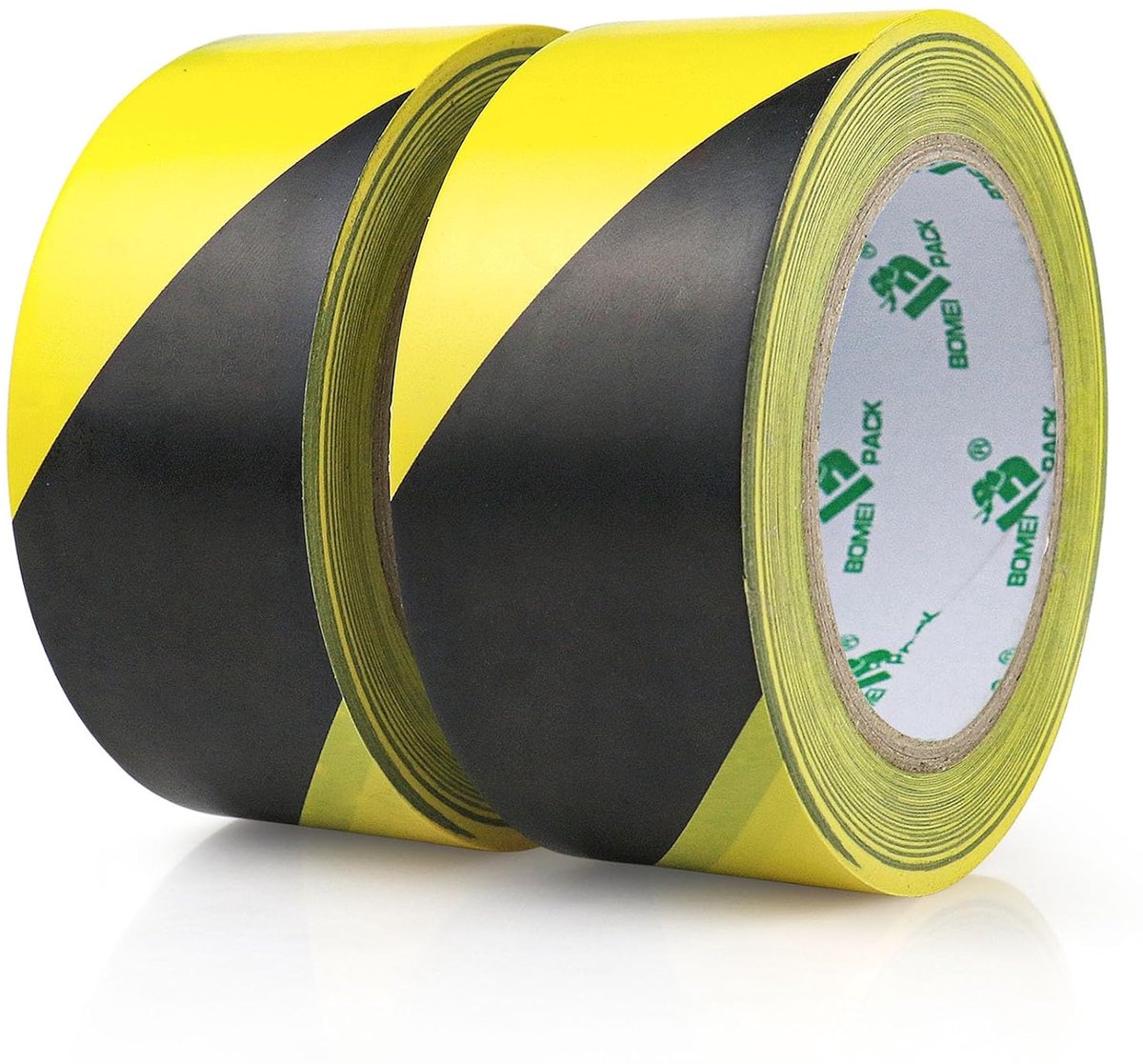 SnelShoppen - Waarschuwings Tape 50mm x 33m Geel & Zwart - Zelfklevende Veiligheidsmarkering - Duurzaam Vinyl voor Gevaarlijke Gebieden, Vloer- en Wan