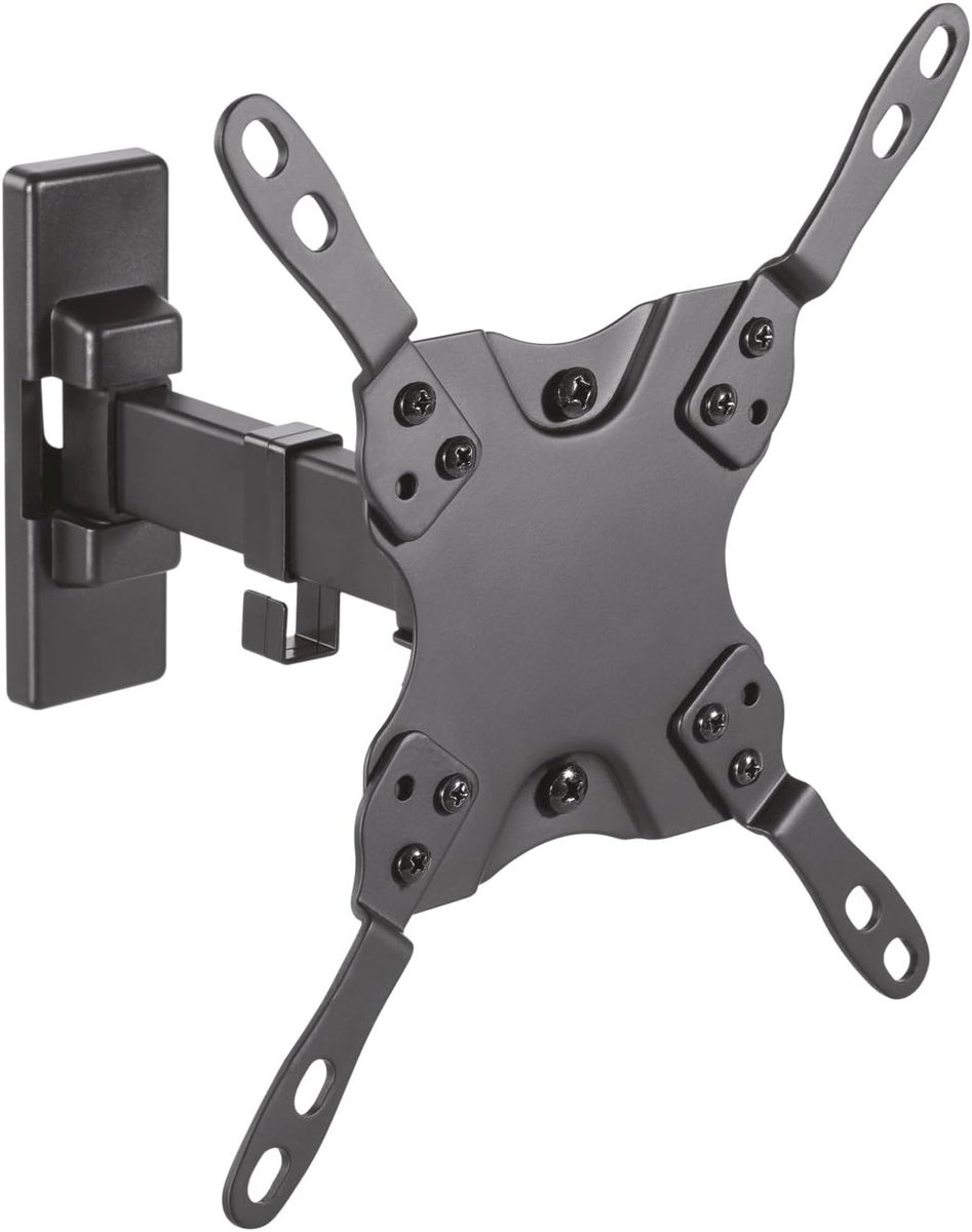 SnelShoppen - Wandbeugel TV/Monitor 13-42 inch Zwart - Rotatable, Tiltable en Hoogte Verstelbaar - Eco Staal - VESA 200x200 mm - Tot 20 kg