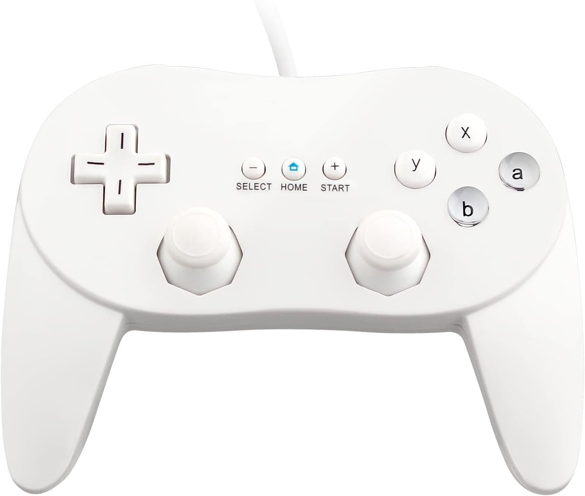SnelShoppen - Bedrade Klassieke Controller Pro Gamepad Joystick voor Wii Remote Console - Wit - Ideaal voor NGC Games