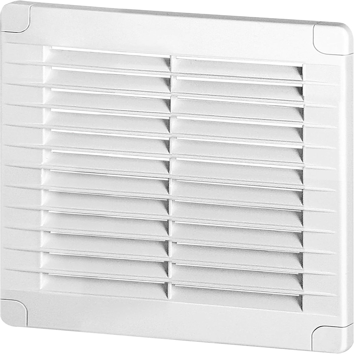 SnelShoppen - Ventilatierooster Vierkant 150 x 150mm Wit Zonder ABS Flens - Ideaal voor Binnen en Buiten - Aantrekkelijke Luchtcirculatie - Perfect vo
