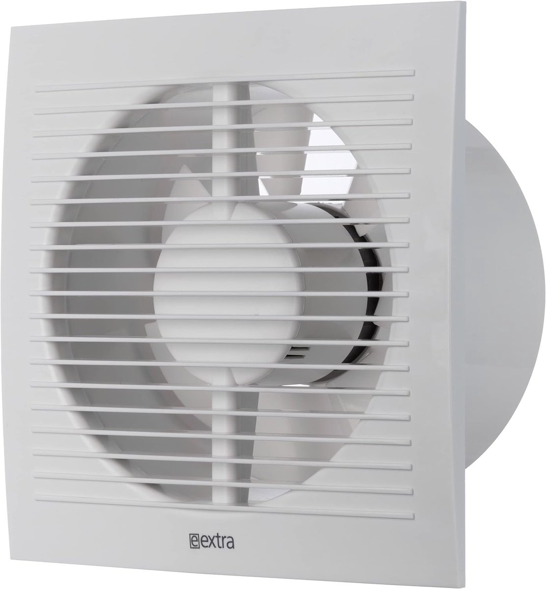 SnelShoppen - Badkamer ventilator 150 mm, witte afzuiger voor efficiënte ventilatie in badkamer, keuken en toilet, moderne design, stille motor