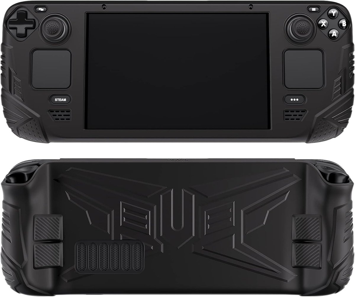 SnelShoppen - Silicone Beschermcase voor Steam Deck LCD - Ergonomische Soft Protector met Verbeterde Achterknoppen en Thumb Grips - Antislip Schokbest