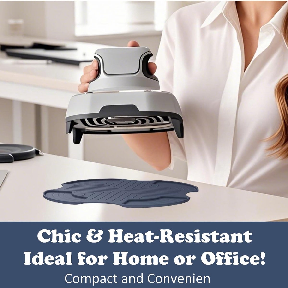 SnelShoppen - Silicone Onderzetter Warmtebestendig en Antislip voor Airfryer Accessoires - Bescherming Tegen Hitte voor Werkbladen - Geschikt voor Kok