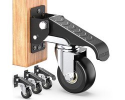 SnelShoppen - HOLKIE Retractable Wheels - Robuuste Zwenkwielen met Hef- en Laatfunctie - Tot 317 kg Belastbaar - Ideaal voor Werkbanken en Apparatuur