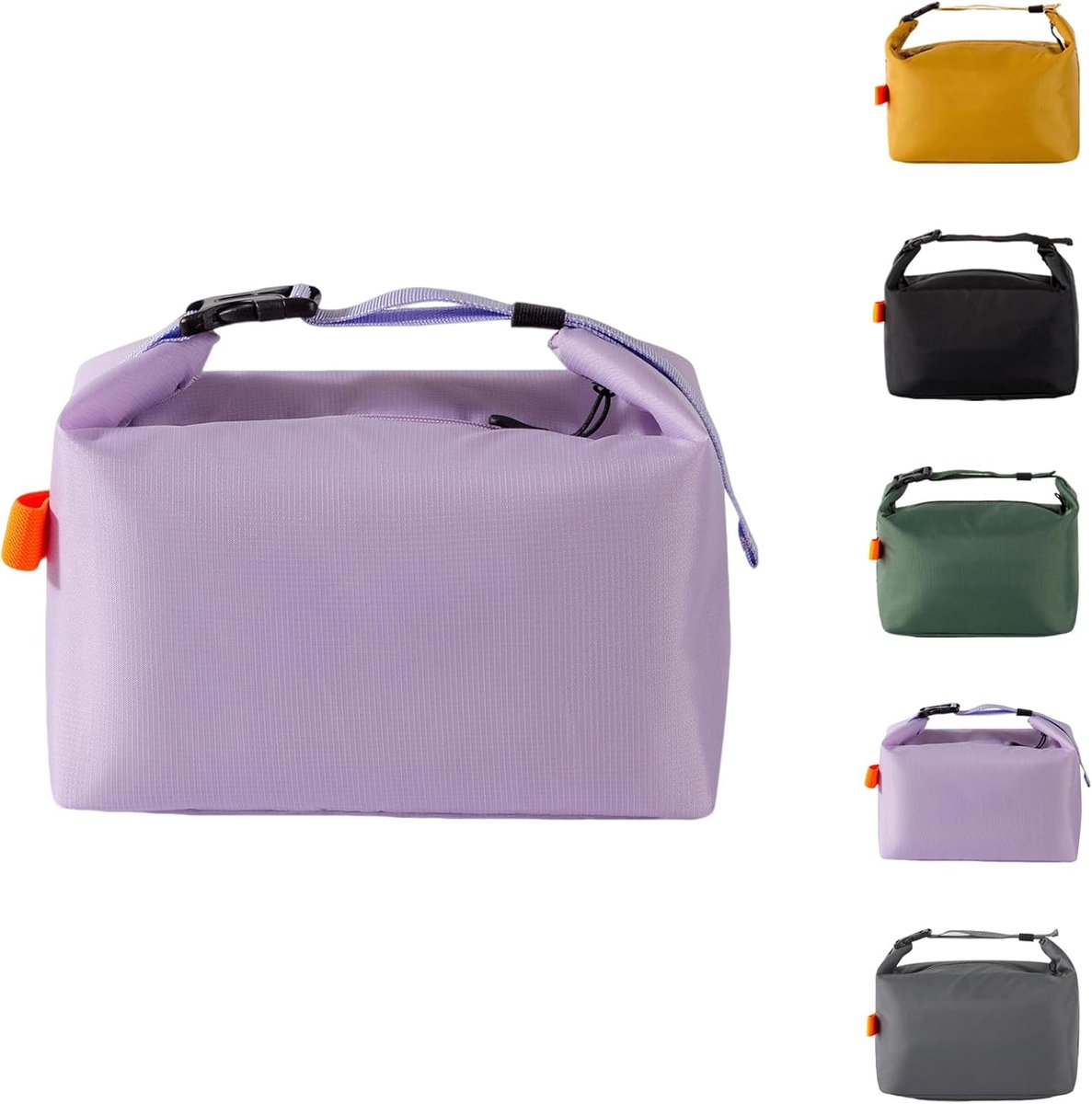 SnelShoppen - Insulated Lunch Bag - Lekvrije Koeltas voor Werk, School en Picknick - Ruime, Aanpasbare Schoudertas - Paarse Koeltas voor Mannen en Vro