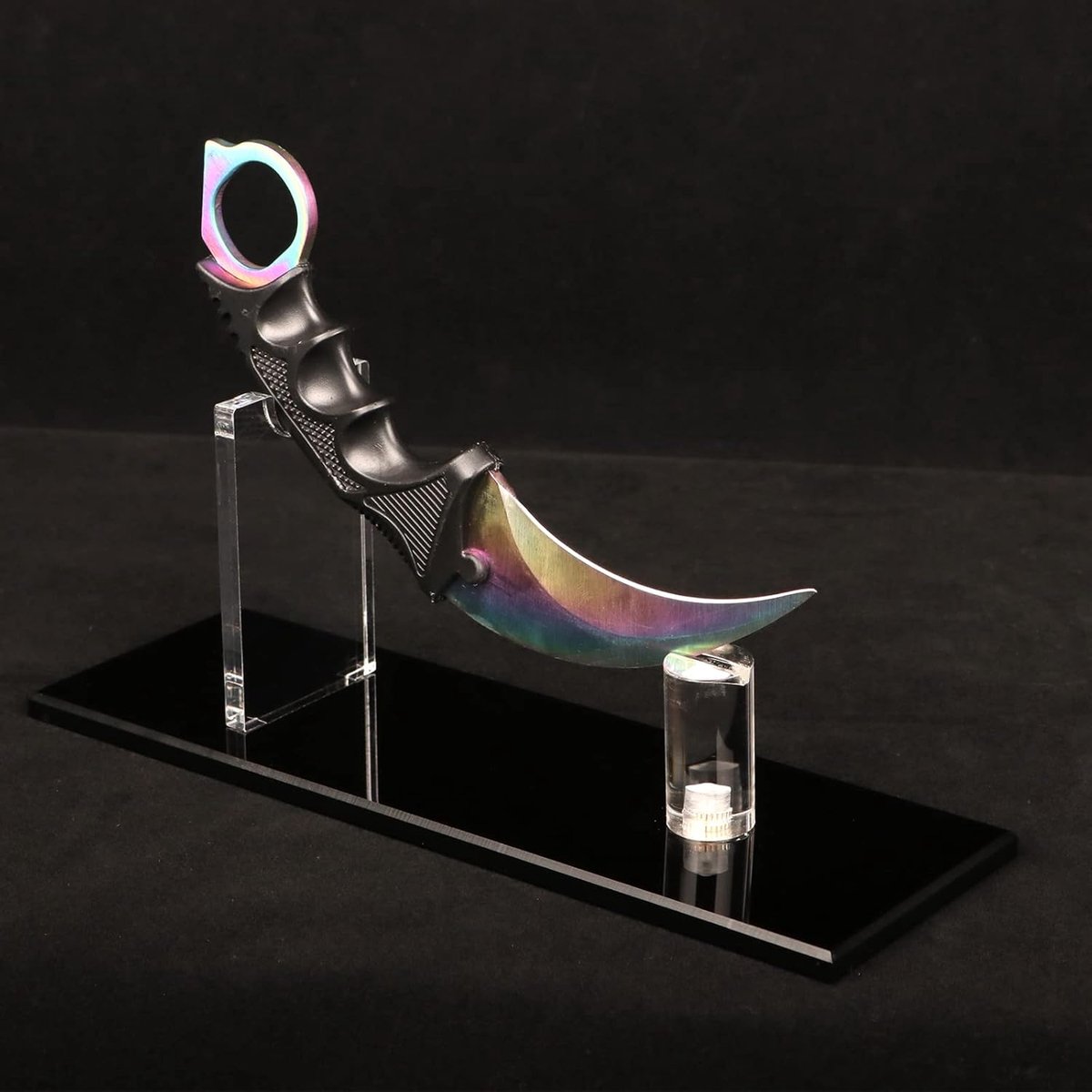 SnelShoppen - WANLIAN Messenset Stand, Zwart Acryl Display voor Keuken, Tactische Buitenmessen, Verzameling, Decoratie, 1 Set