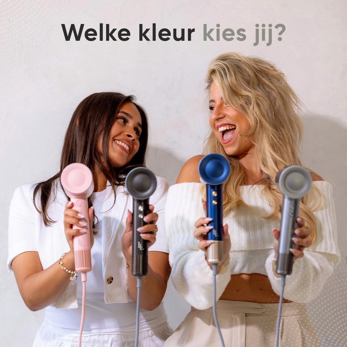 SnelShoppen - V6 Föhn met Diffuser, Ionen Haardroger 2000W, 3 Warmte- en 2 Windsnelheden, 4 Magnetische Opzetstukken, Zilver - Perfect voor Krullen