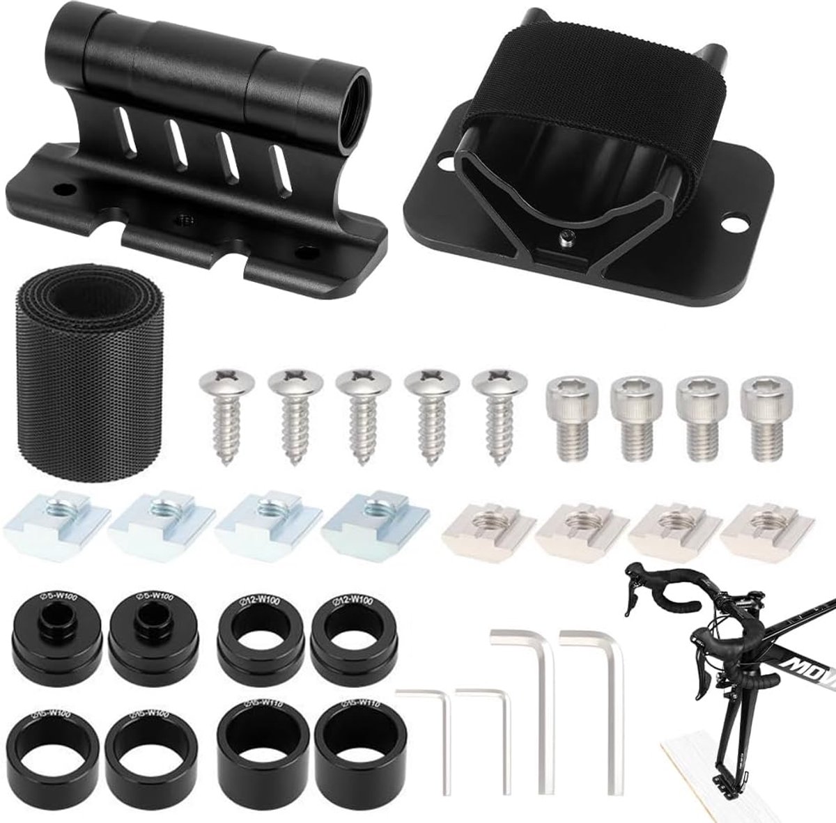 SnelShoppen - Fietsvorkhouder voor Auto, Fietsendrager met Snelle Montage, Aluminium Fietsvorkhouder, Compatibel met Doorgangsas, Ideaal voor Reizen e