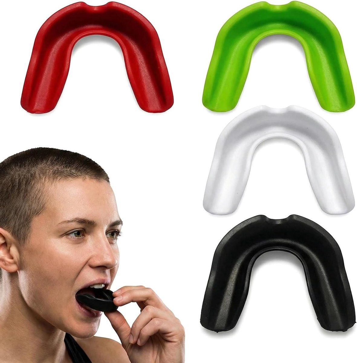 Slim fit sportmondbescherming - 4 stuks premium mondbescherming voor vechtsport, voetbal, boksen en MMA