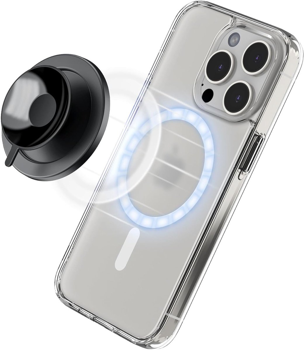 Duurzame Siliconen Telefoonhoes met Zuignap en Magnetische Houder voor iPhone en Alle Smartphones, Ideaal voor Badkamer, Gym en Spiegelgebruik