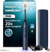 Philips Sonicare 7500 Series Elektrische Tandenborstel - Gezonder Tandvlees, Poetsdruksensor, 12 Poetsinstellingen, Sonicare App & Oplaadreisetui - Donkerblauw (Navy Blue) - HX7423/10