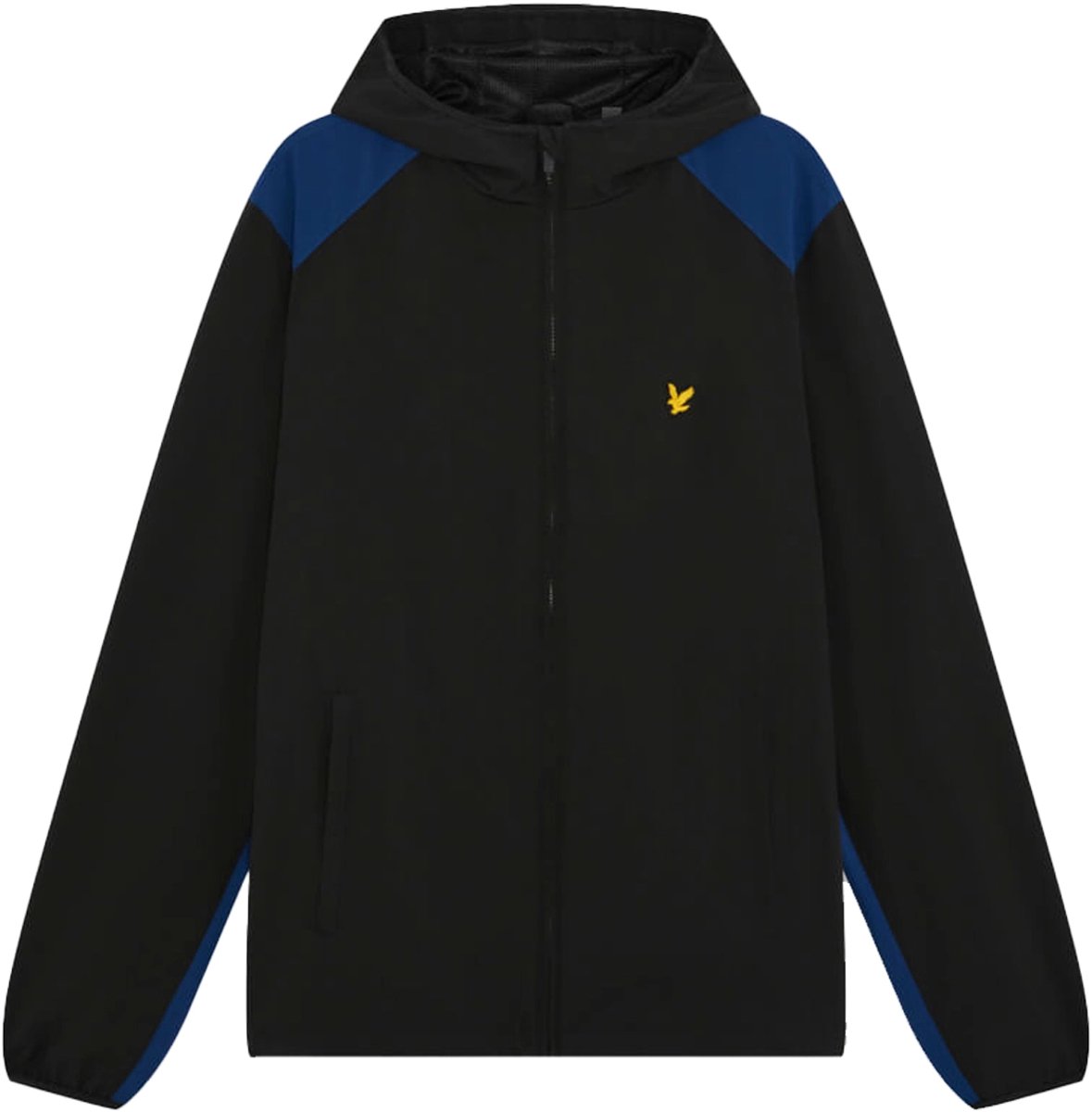 Lyle & scott panelled windbreaker in de kleur zwart.