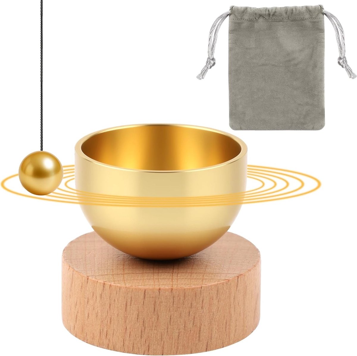 Draagbare Mini Klankschaal Set met Opbergzak voor Yoga, Meditatie en Ontspanning, Chakra Healing en Stressverlichting