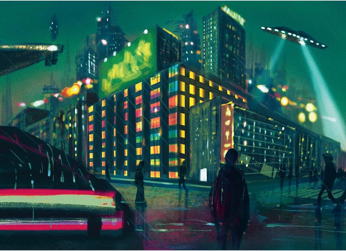 1000-delige Sci-Fi Nachtpuzzel voor Volwassenen - Perfect voor Ontspanning, Wanddecoratie en Creatieve Cadeaus