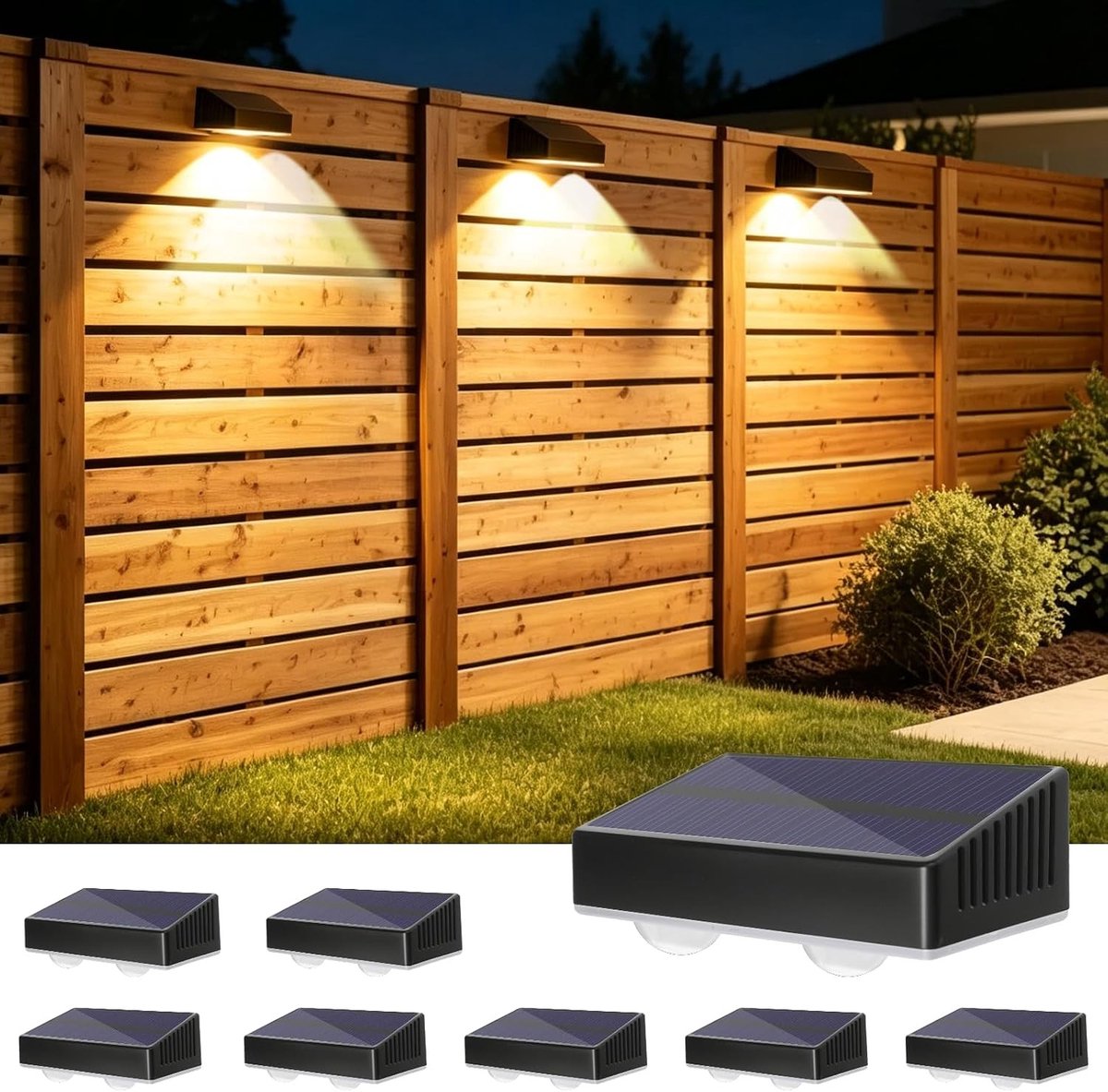 Solarlampen voor Buiten - Zwart - 8 Stuks - IP65 Waterdicht - Voor Tuin en Terras
