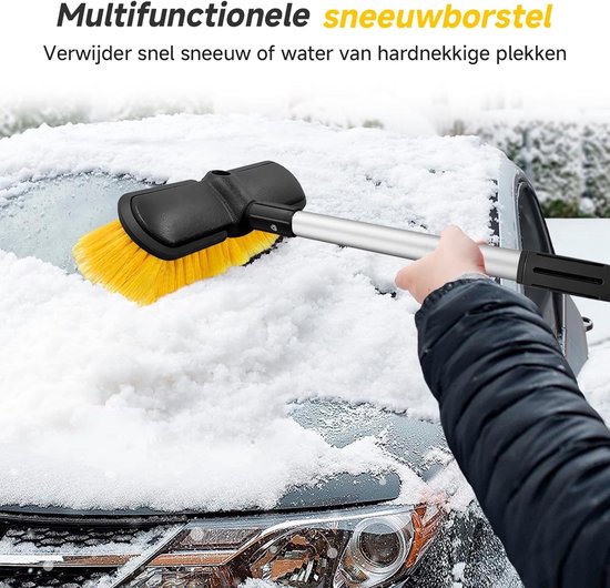 Zachte Autowasborstel met Verlengstok - 25 cm Borstel voor Campers, Boten en Wagen met 151 cm Verlengstuk — afbeelding 4