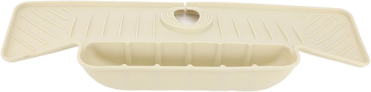 Siliconen Splash Guard Mat voor Keuken en Bad, Drupopvangmat met Opslagmand, Sneldrogende Bescherming voor Kraan en Aanrecht